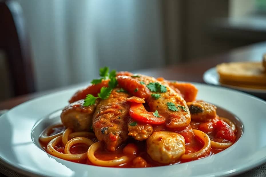 Easy Chicken Cacciatore